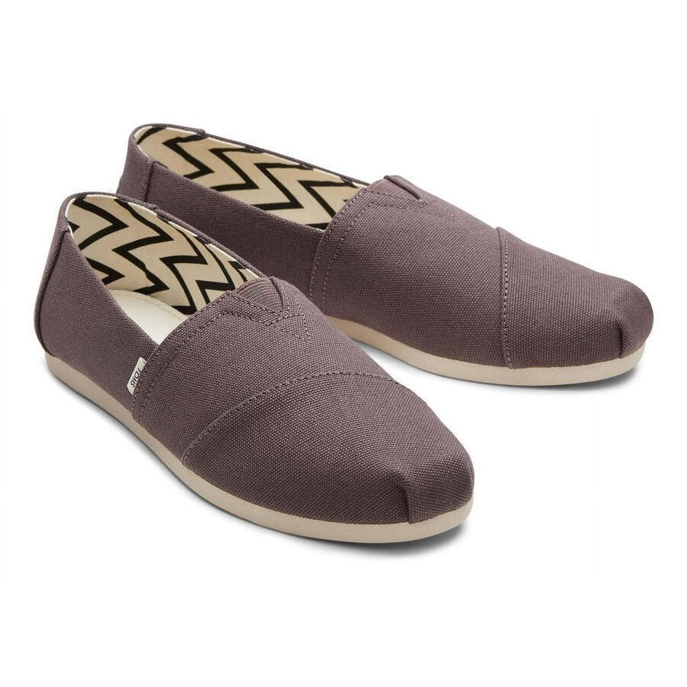 TOMS Women's Alpargata Loafer Flat, Ash Grey Recycled Cotton, 8